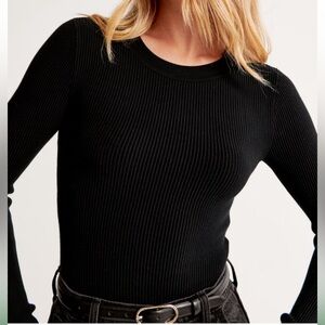 NWT Abercrombie Long-Sleeve Ottoman Crew Bodysuit